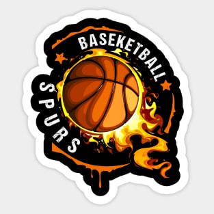 Graphic Basketball Name Spurs Classic Styles Team Sticker